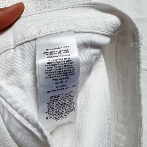 NWT Current Elliott Stiletto Sugar Knee Destroy Raw Hem Jeans - Picture 8 of 10